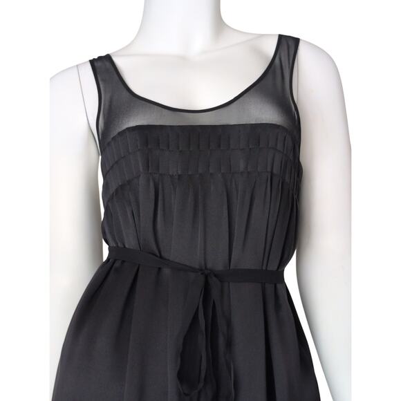 Vince Silk Slip Dress XS Sheer Mesh Satin XS Evening Minimalist Party Cocktail - Picture 3 of 6